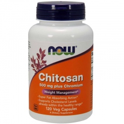 NOW FOODS Chitosan 500 mg with Chromium 120 veg caps.