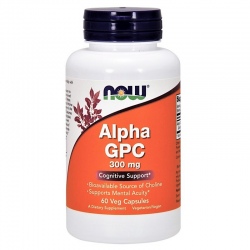 NOW FOODS Alpha GPC 300 mg 60 veg caps.