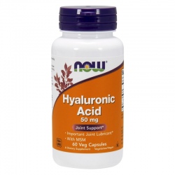 NOW FOODS Hyaluronic Acid MSM 50 mg 60 veg caps.