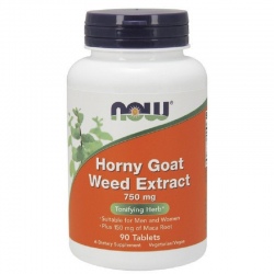 NOW FOODS Horny Goat Weed Extract 750 mg 90 tabs.
