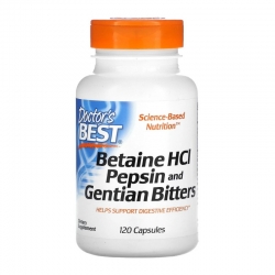 DOCTOR'S BEST Betaine HCl Pepsin Gentian 120 caps.