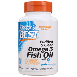 DOCTOR'S BEST Omega 3 Fish Oil 1000mg 120 gels.