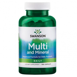 SWANSON Daily Multi-Vitamin Minerals 100 kaps.