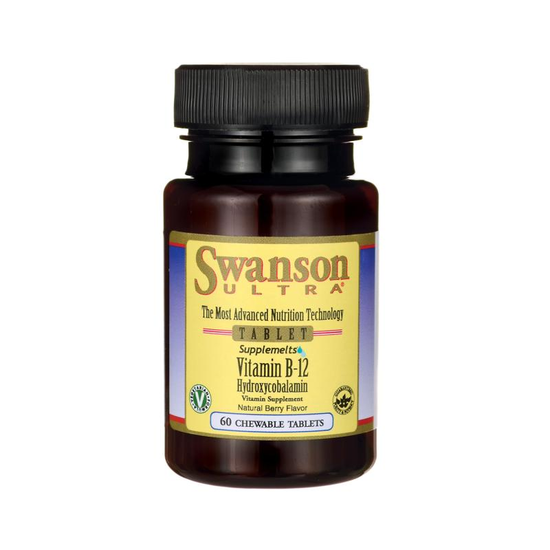 SWANSON Vitamin B-12 Hydroxycobalamin 60 tab.do ssania