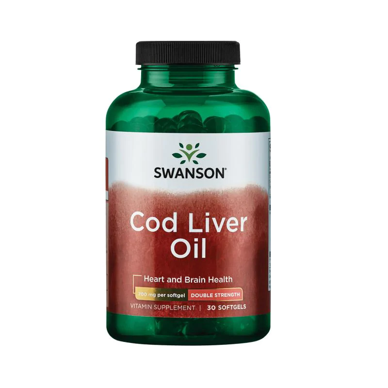 SWANSON Double-Strength Cod Liver Oil 30 gels.