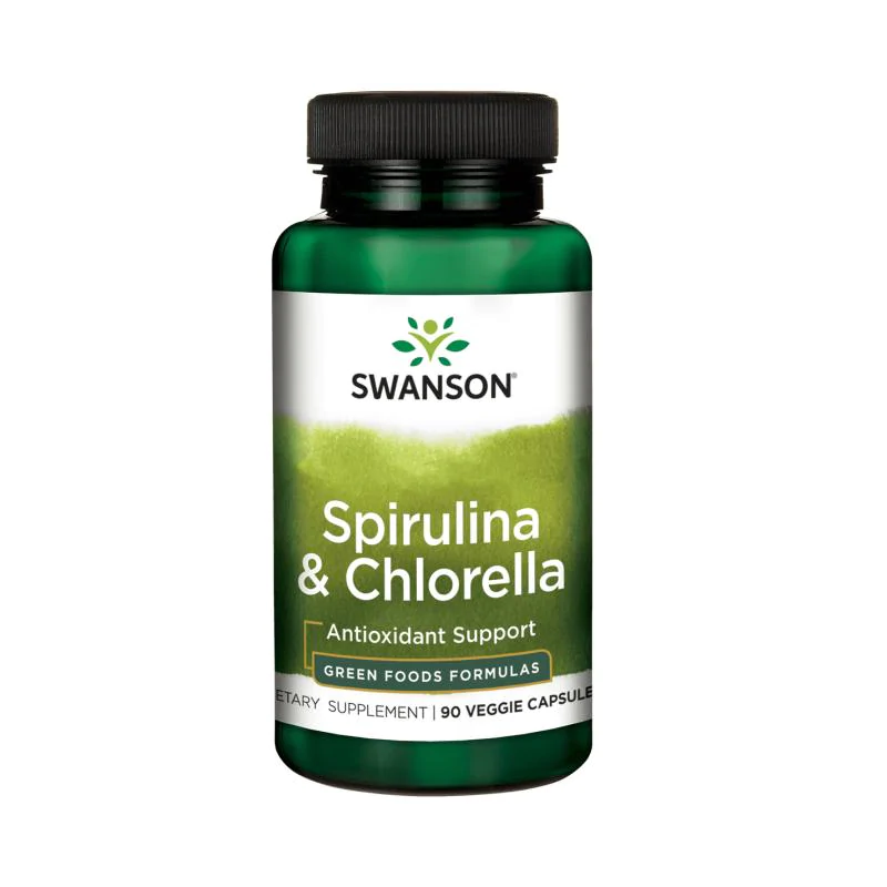 SWANSON Spirulina & Chlorella Organic 90 vcaps.
