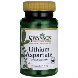 SWANSON Lithium Aspartate 5mg 100kaps.