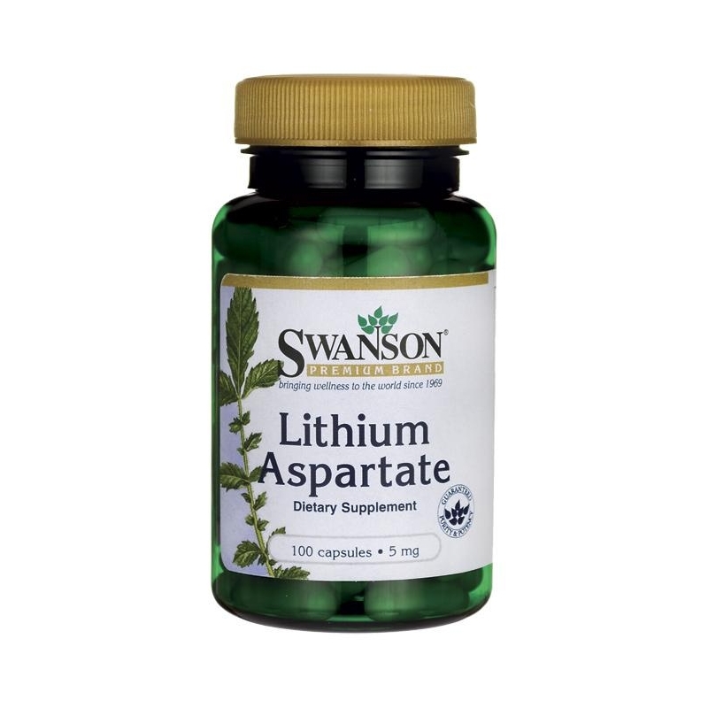 SWANSON Lithium Aspartate 5mg 100kaps.