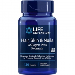 LIFE EXTENSION Hair, Skin & Nails Collagen 120 tabl.