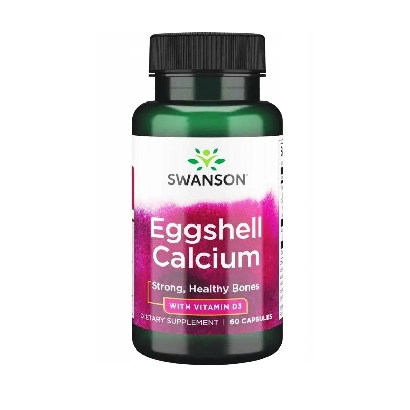 SWANSON Eggshell Calcium D-3 60 kaps.