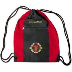 UNIVERSAL Drawstring Bag Czarno-Czerwony