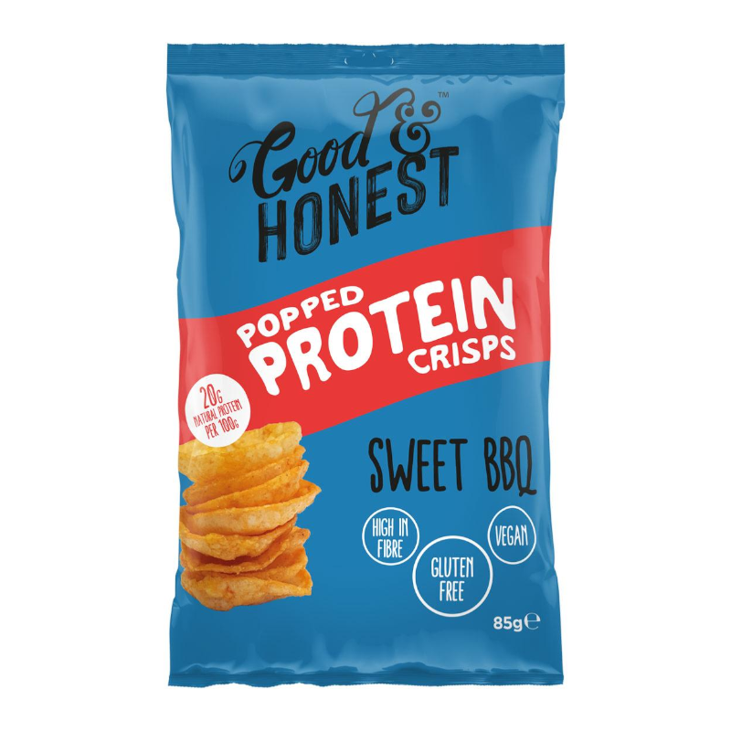 GOOD & HONEST Pop Protein Crisps 85g Słodkie BBQ