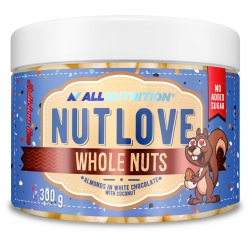 ALLNUTRITION Nutlove Nuts - Migdały w białej czekoladzie z kokosem 300g