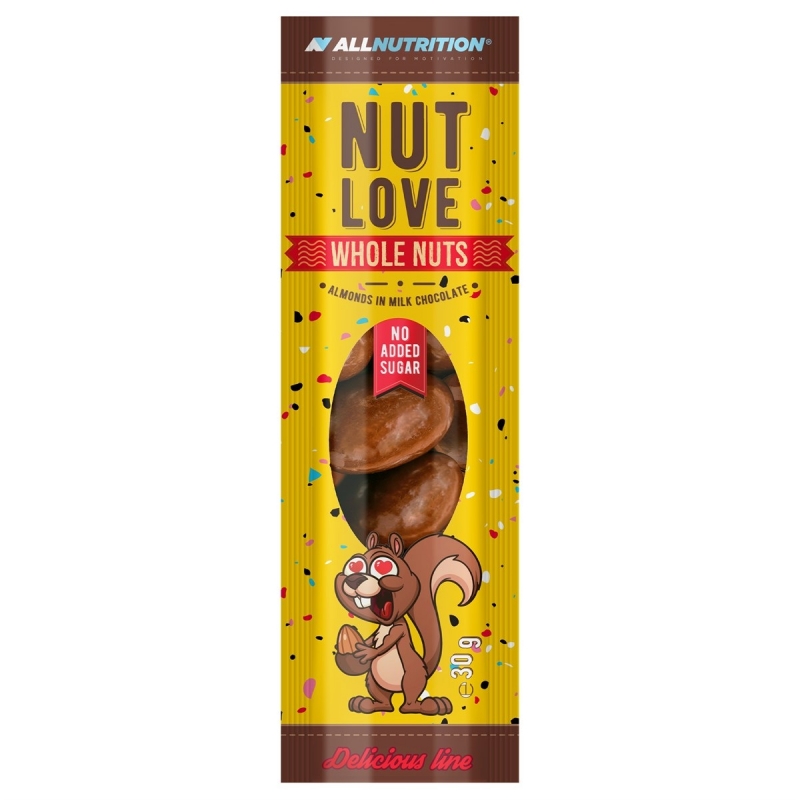 ALLNUTRITION Nutlove Nuts - Migdały w mlecznej czekoladzie 30g saszetka