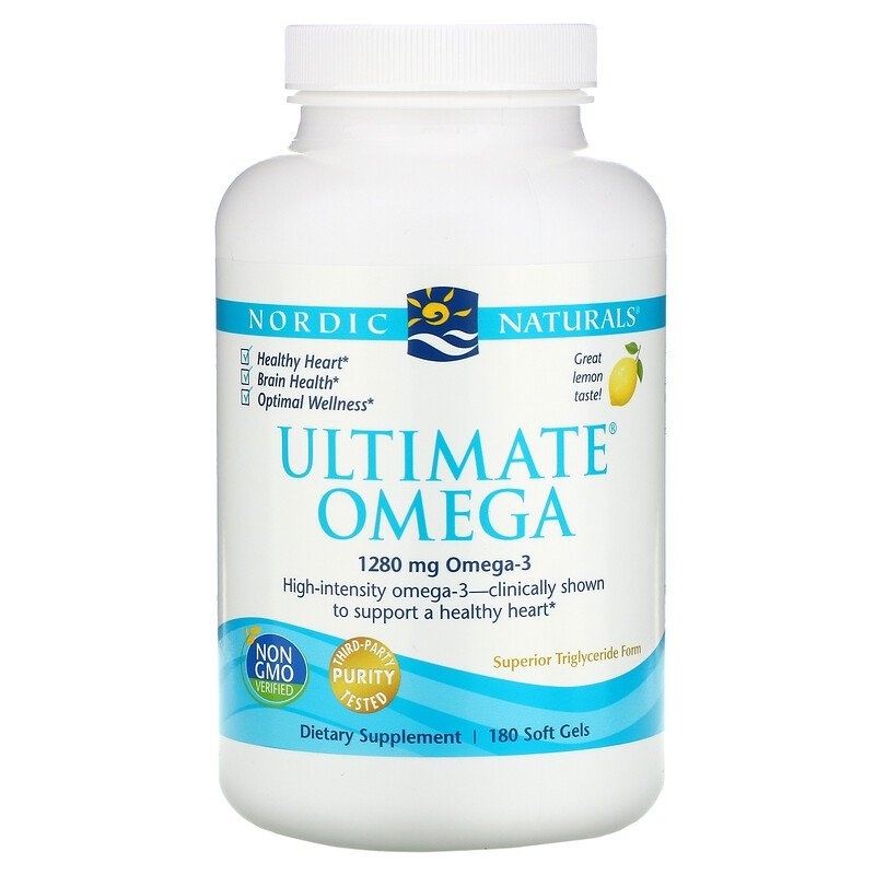 NORDIC NATURAL Ultimate Omega Lemon 1280 mg 180 gels.