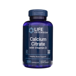 LIFE EXTENSION Calcium Citrate Vitamin D 200 kaps.
