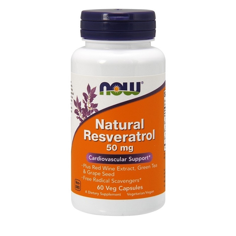 NOW Foods Natural Resveratrol 60 capsules
