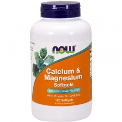 NOW FOODS Calcium & Magnesium D3 120 gels.