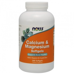 NOW FOODS Calcium & Magnesium D3 240 gels.