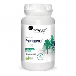 ALINESS Pycnogenol Extract 65% 50 mg 60 vege tabs.