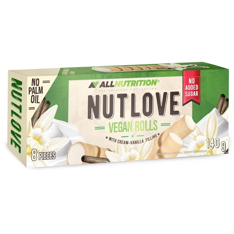 ALLNUTRITION Nutlove Vegan Rolls 140 g Vanilla Filling