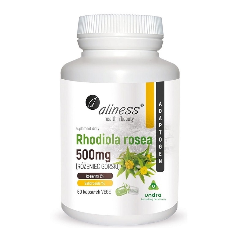 ALINESS Rhodiola Rosea 500mg 60 vcaps.