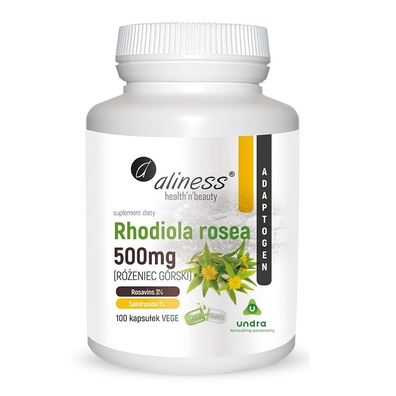 ALINESS Rhodiola Rosea 500mg 100 vcaps.