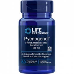 LIFE EXTENSION Pycnogenol French Maritime Pine Bark Extract 100 mg 60 veg caps.