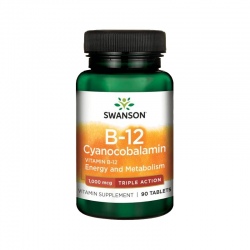 SWANSON Vitamin B-12 Cyanocobalamin 1000mcg 90 tab.