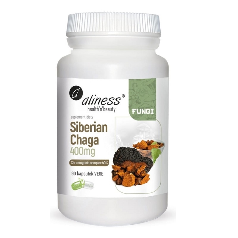 ALINESS Siberian Chaga 400 mg 90 veg caps.