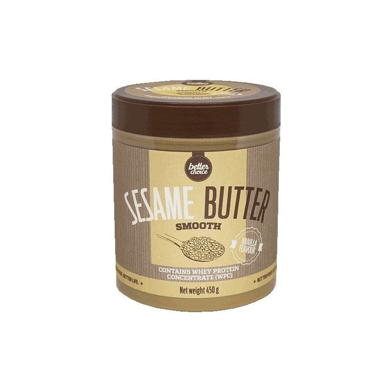 TREC BETTER CHOICE Sesame butter smooth 450 g wanilia