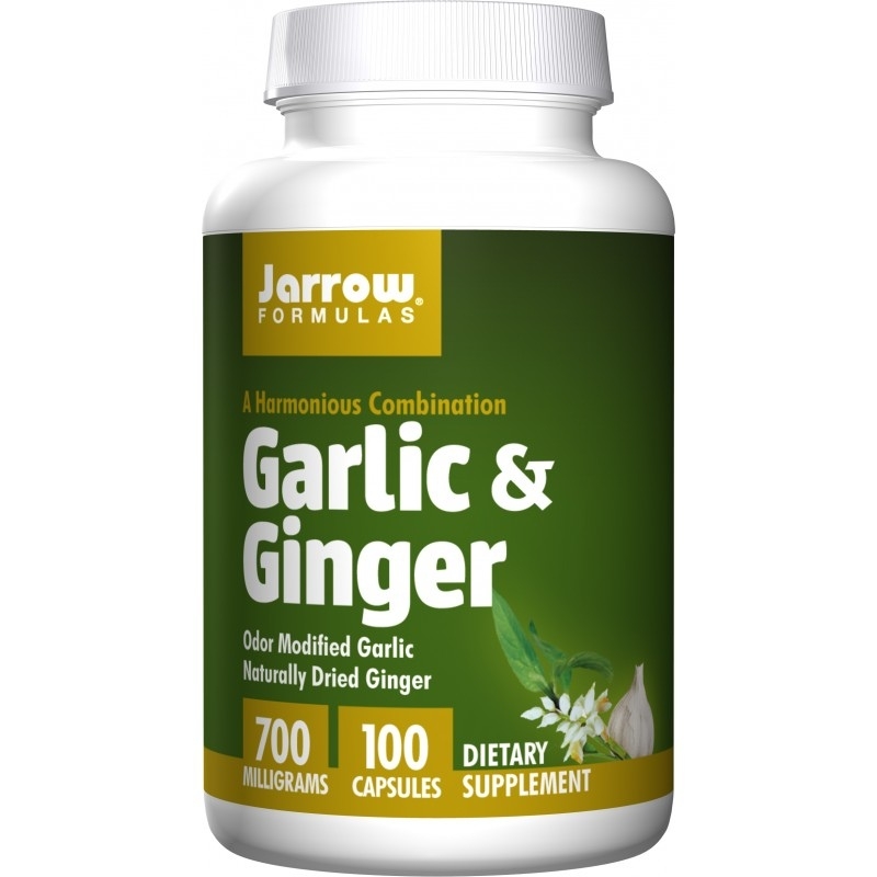 JARROW Garlic & Ginger 700 mg 100 kaps.