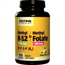 JARROW FORMULAS Methyl B-12 & Methyl Folate + B6 100 żujek