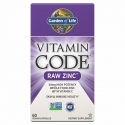 GARDEN OF LIFE Vitamin Code RAW Zinc 60 vcaps.