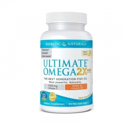 NORDIC NATURALS Ultimate Omega 2X Mini + Witamina D3 1000 IU 60 mini gels. Cytryna