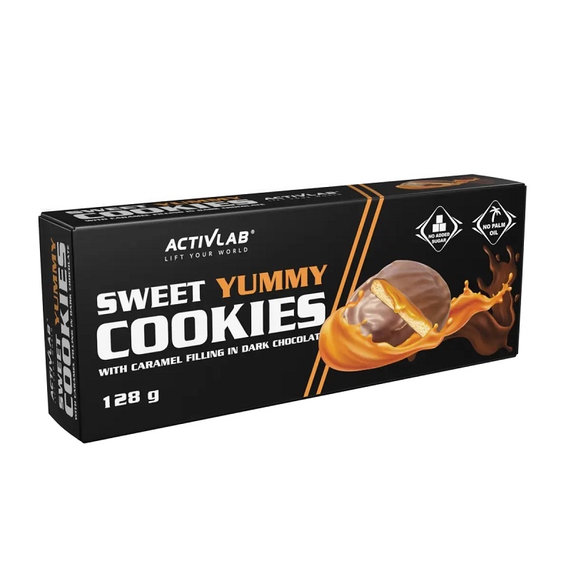ACTIVLAB Sweet Yummy Cookies With Caramel Cream In Dark Chocolate 128 g