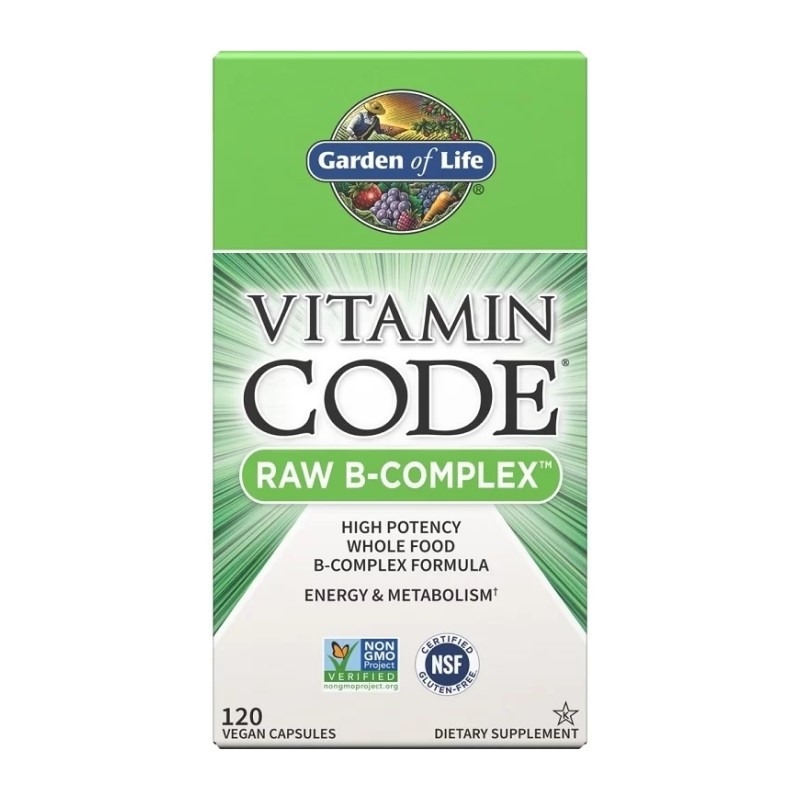 GARDEN OF LIFE Vitamin Code RAW B-Complex 120 veg caps.