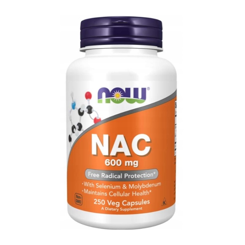NOW FOODS NAC N-Acetylocysteina 600 mg 250 veg.caps