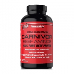 MUSCLE MEDS Carnivor Beef Amino 300 tabs.