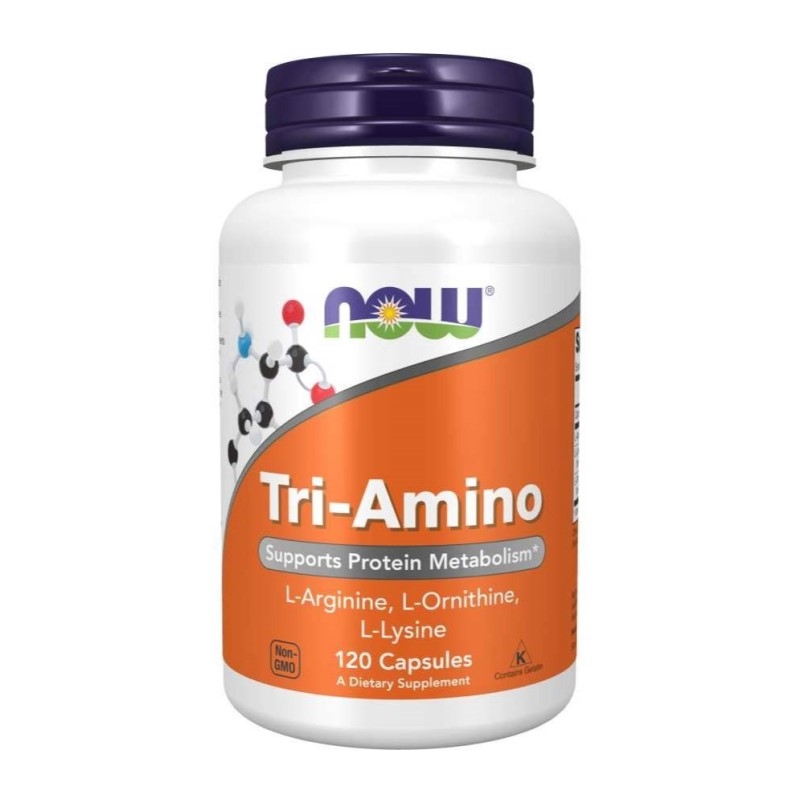 NOW Foods Tri-Amino (Arginine, Ornithine, Lysine) 120 capsules