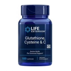LIFE EXTENSION Glutathione, Cysteine & C 100 caps.