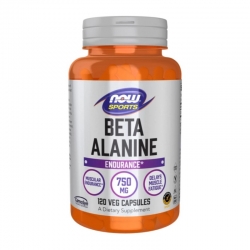 NOW FOODS Beta alanina 750 mg 120 veg caps.