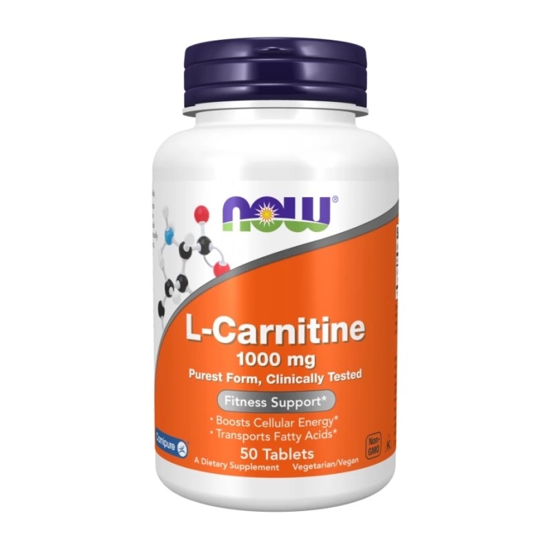 NOW FOODS L-Carnitine 1000 mg 50 tabl.