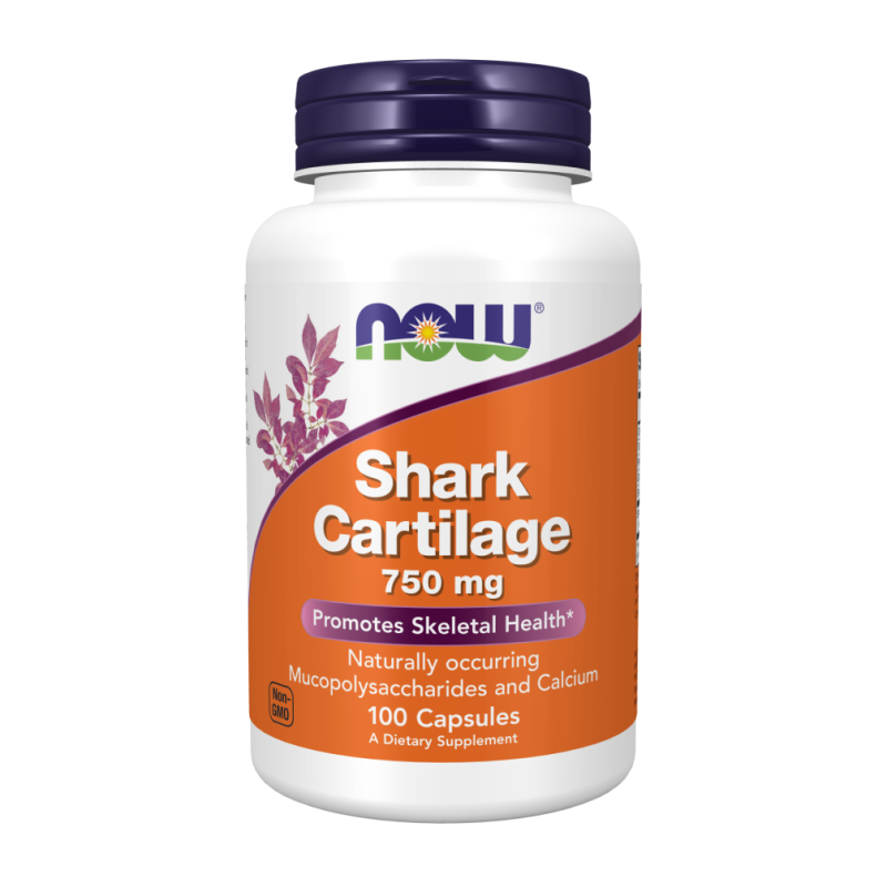 NOW FOODS Shark Cartilage (Chrząstka rekina) 750 mg 100 caps.