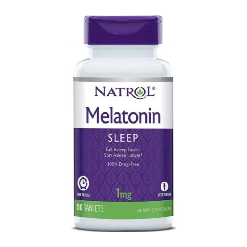 NATROL Melatonin Time Release 1 mg 90 tabs.