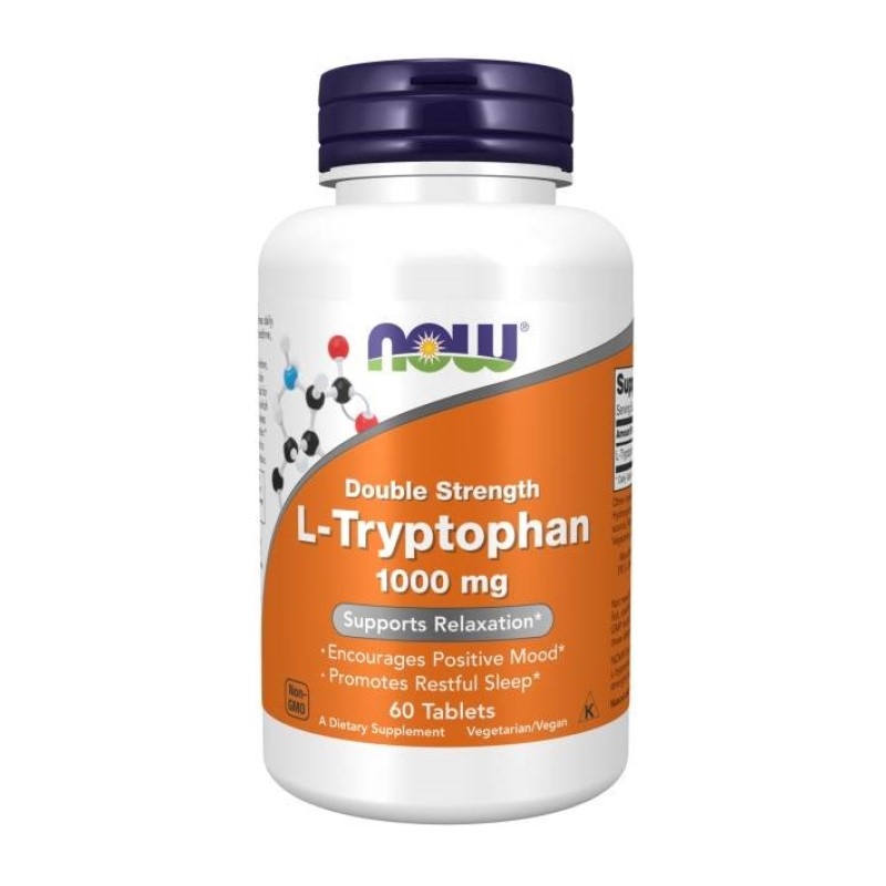 NOW FOODS L-Tryptophan 1000mg 60 tabl.