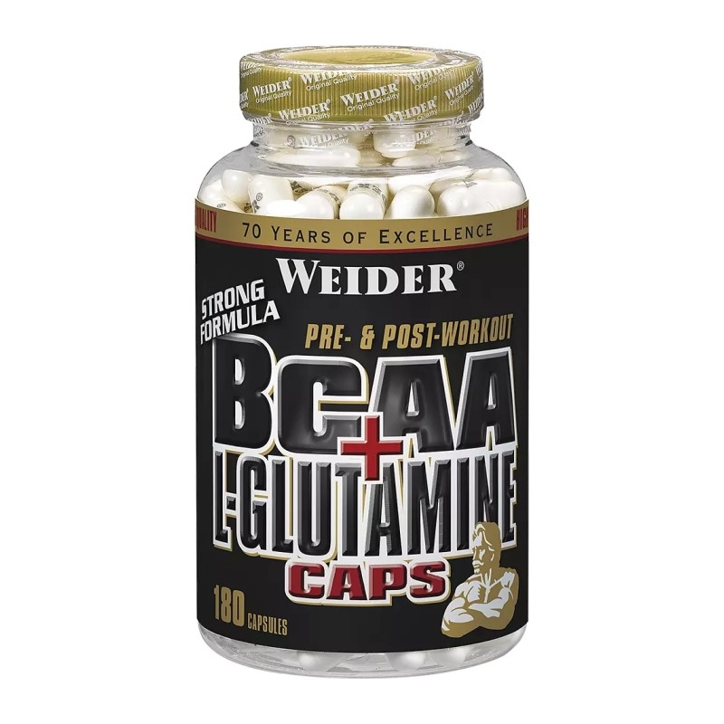 WEIDER BCAA+L-Glutamine 180 caps.