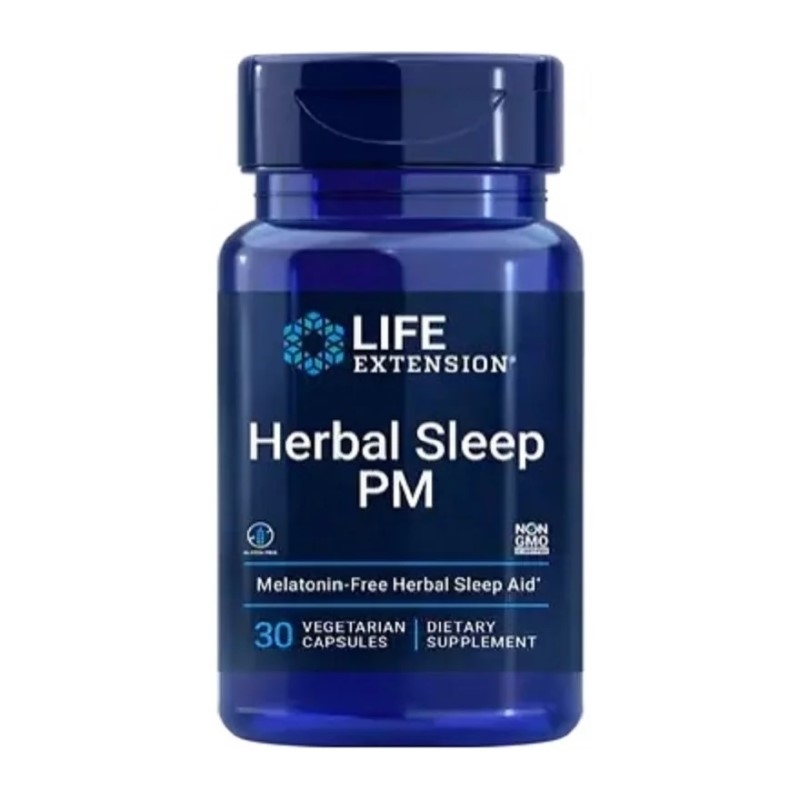LIFE EXTENSION Herbal Sleep PM 30 veg caps.