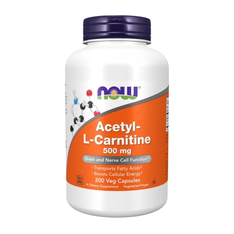 NOW FOODS Acetyl L-Carnitine 500 mg 200 veg caps