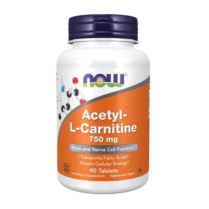NOW FOODS Acetyl L-Carnitine 750 mg 90 tabs.